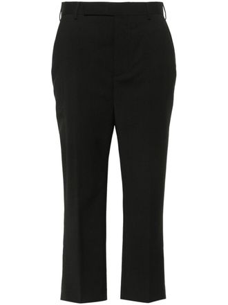 Rick Owens pressed-creased wool trousers - Black