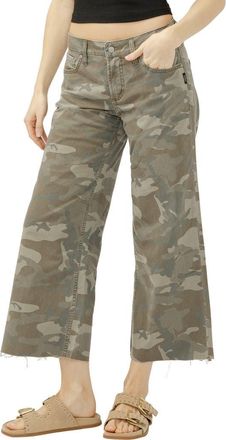 Silver Jeans Co Suki Ankle Wide Leg Jeans in Camo at Nordstrom, Size 30 X 26