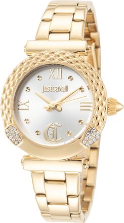 Just Cavalli Womens SET 30mm Gold Tone Quartz Watch