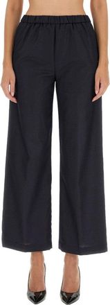 Aspesi Relaxed Fit Wide Leg Wool Pants