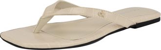 Calvin Klein Womens Stelea Sandal, Ivory Croco 150, 8 UK