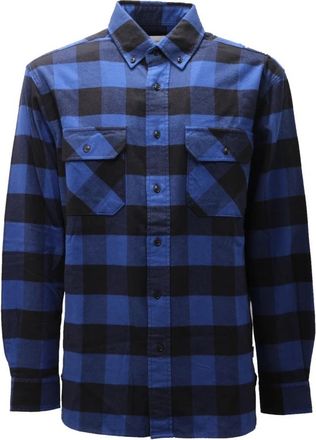 Woolrich Zware Katoenen Shirt Alaskan Buffalo Stijl - Heren - Casual Overhemden - Blauw - M - Katoen - Overhemden