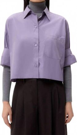 TWP Next Ex Button Down Shirt In Black Plum