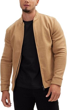 Ron Tomson Relaxed Unlined Varsity Zipper Jacket