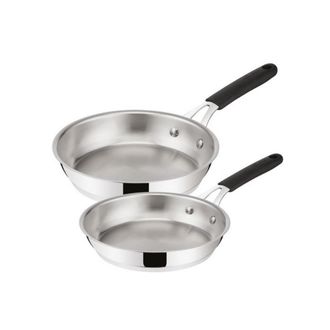 Lagostina Juego De 2 Sartenes De Acero Inoxidable De 24/28 Cm - 012896600002 - Lagostina