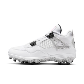 Nike Jordan Mens Jordan 4 Retro TD Football Cleats in White | HQ0207-106