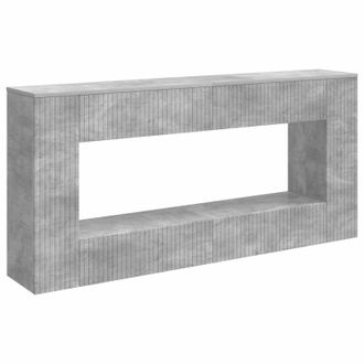 vidaXL Mesa Consola Rayado Gris Concreto 155 X 29 X 74 Cm Vidaxl