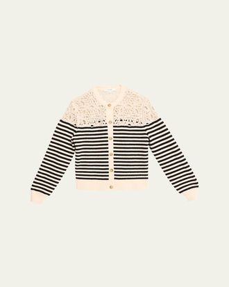 Frame Denim The Coastal Stripe Cardigan