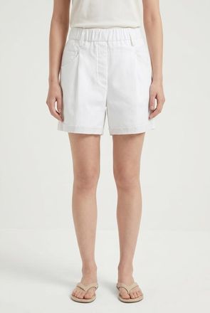 Brunello Cucinelli Womens White Relaxed Shorts, Size 36