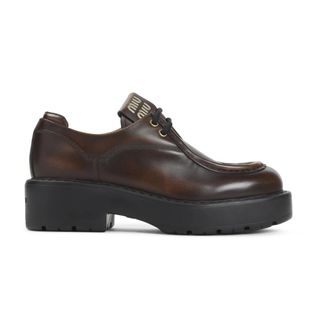 Miu Miu Dames, Schoenen, Bruin, Maat: 41 EU Leer
