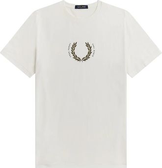 Fred Perry Laurel Wreath T-Shirt - Heren - T-shirts - Wit - M - Katoen - Tops