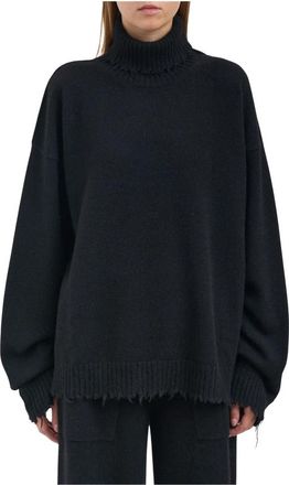 Uma Wang Muk 7154Uw 900 Turtleneck - Dames - Coltruien - Zwart - S - Truien & Vesten