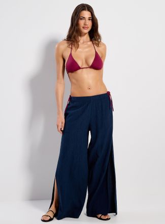 Simons Womens Side-slit wide-leg pant