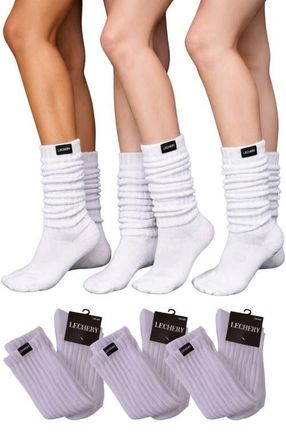 Lechery 3 Pairs of Scrunch Socks in White at Nordstrom