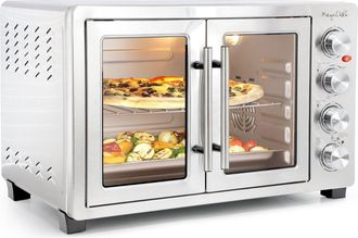 MegaChef 45 Quart Electric French Door Rotisserie Convection Counter Top Oven