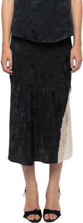 Zadig&Voltaire Jayla Jacquard Silk Midi Skirt in Gloom at Nordstrom, Size 42