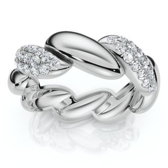 Pompeii3 Womens Stackable Diamond Rope Anniversary Ring 14k Gold or Platinum Lab Grown