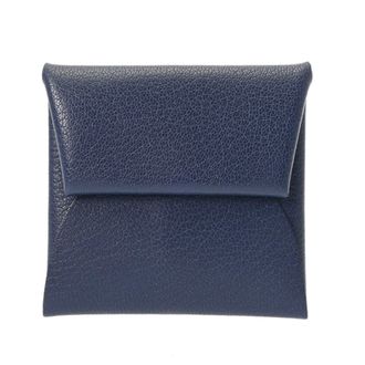 Herm&egrave;s Blue Evercalf Leather Coin Purse/Coin Case (Pre-Owned)