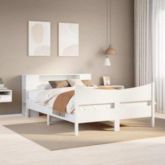 vidaXL Vidaxl - Estructura De Cama Sin Colch&oacute;n Madera De Pino Blanco 135x190 Cm