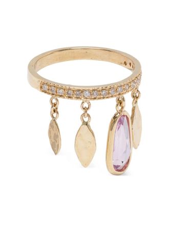 Jacquie Aiche 14CT yellow-gold pink sapphire ring - women - 14kt Yellow Gold - 7