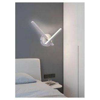 Trade Shop Trade Shop Traesio - Trade Shop - Applique Led Parete 6 W 2 Bracci Incrociati Moderno Luce 3000k 4000k 6500k E67-b