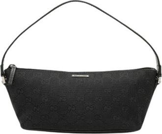 Gucci Pre-owned Canvas gucci-bags - Dames - Vintage Schoudertas - Zwart - ONE Size - Vintage
