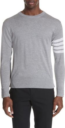 Thom Browne Merino Wool Pullover in Light Grey at Nordstrom, Size 2