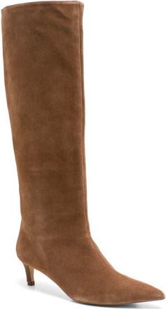 Free People Kiki Knee High Boot in Tan Suede at Nordstrom, Size 8.5