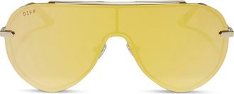 DIFF Eyewear 60mm Imani Shield Sunglasses in Brilliant Gold at Nordstrom Rack