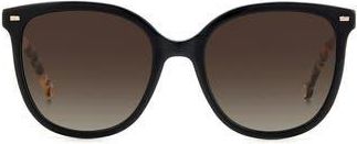 Carolina Herrera 55mm Round Sunglasses in 0Wr7-Ha at Nordstrom Rack