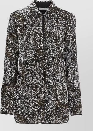 Paco Rabanne sequin bead embellished longline shirt top
