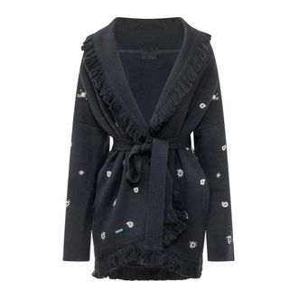 Alanui Robe Cardigan - Dames - Truien - Blauw - Maat: S Wol