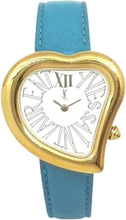 Saint Laurent Pre-owned Watches, female, Blue, Size: ONE SIZE Pre-owned Vintage Wristwatch