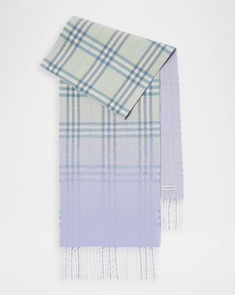 Burberry Gradient Check Cashmere Scarf