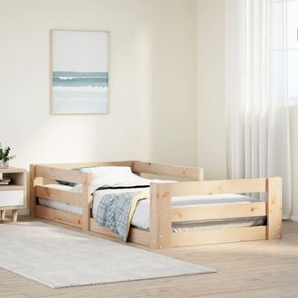 Berkfield Home Bed Frame without Mattress 75x190 cm Small Single Solid Wood Pine in Brown