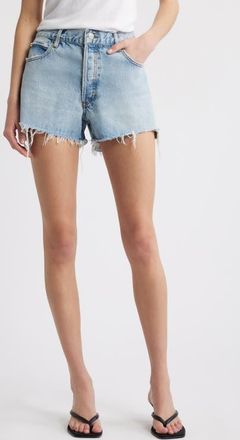 Frame Denim The Hang Frayed Hem Denim Short in Swindle at Nordstrom, Size 24