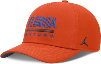 Nike Jordan Mens Florida Sideline Practice Rise Jordan Brand Dri-FIT College Adjustable Hat in Orange | JC0689MUFN-RKB