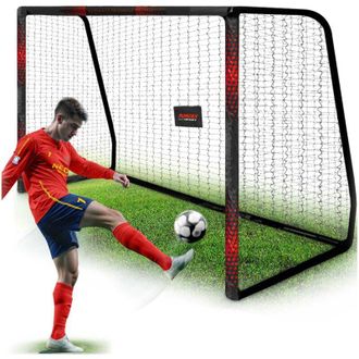 OEM Porter&iacute;a De F&uacute;tbol 300 X 200 X 120 Cm Ns-473 Negra Y Roja