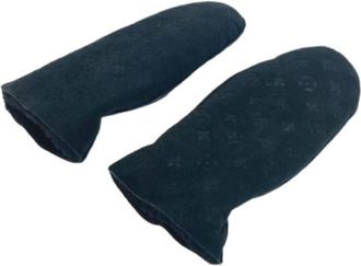Louis Vuitton Pre-owned Monogram Warme Handschoenen - Dames - Vintage Accessoires - Zwart - ONE Size - Leer - Vintage