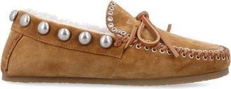 Isabel Marant Shearling Loafer Cognac Schoenen - Dames - Loafers - Bruin - 37 EU - Su&egrave;de - Schoenen