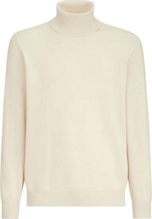 Brunello Cucinelli Jersey de Cuello Alto de Cachemira - Knitwear - Hombre - Blanco - XL