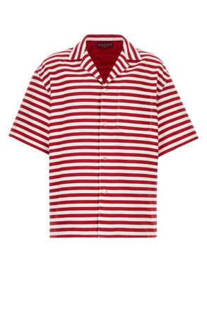 Gucci Red Regular Stripes Shirt