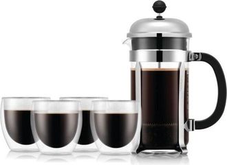 Bodum Cafetera De &Eacute;mbolo Bodum Transparente 1 L (8 Unidades)