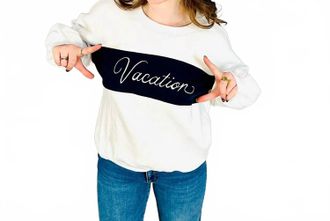 Chaser Vacation Sweatshirt In White