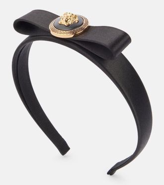 Versace Medusa 95 bow-detail satin headband