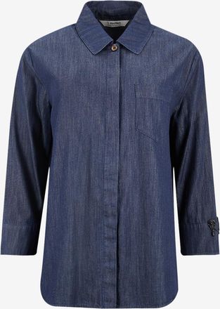 Max Mara Jeanshemd mit Perlenstickereien Ellen