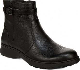 Vionic Womens Redding Boots In Black Leather