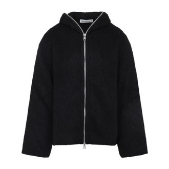 Our Legacy Full Zip Hood - Heren - Vesten met rits - Zwart - L - Wol - Hoodies & sweatvesten