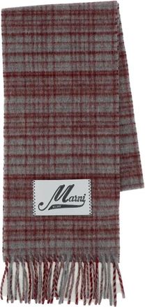 Marni Check Scarf - Dames - Wintersjaals - Veelkleurig - ONE Size - Wol - Accessoires