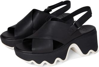 Sorel Kinetic Aura Slingback Womens Dress Sandals Black/Sea Salt : 10.5 B - Medium, Synthetic